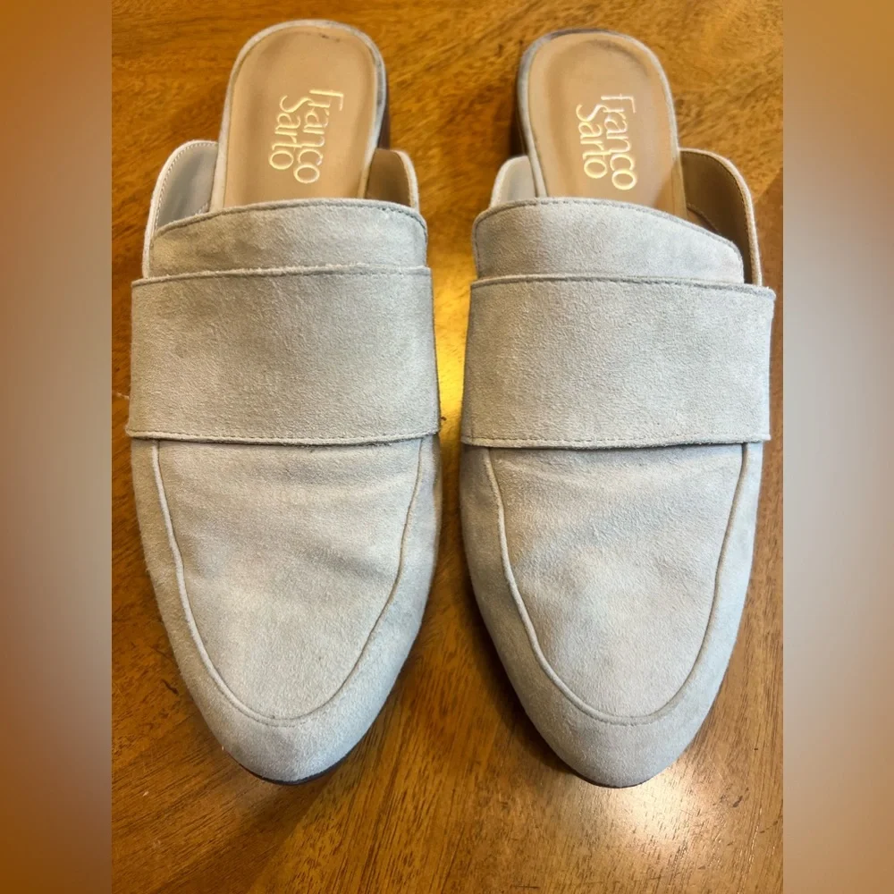 Franco Sarto ivory suede leather mules, size 8M. - Picture 2 of 6